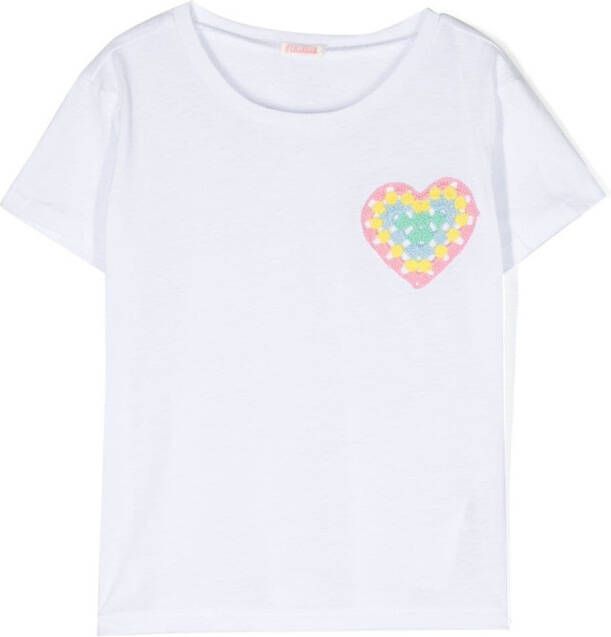 Billieblush T-shirt met gehaakt hart Wit