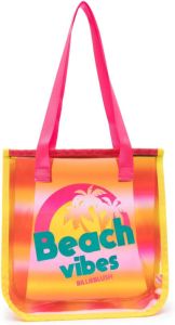 Billieblush graphic-print beach bag Geel