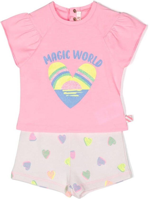 Billieblush T-shirt en shorts set Roze