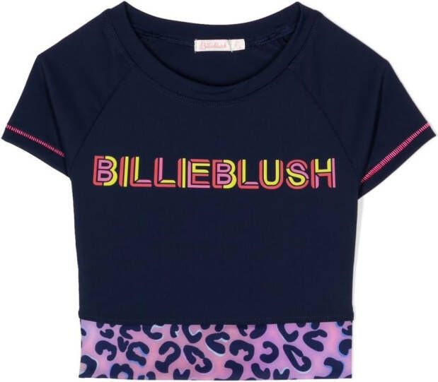Billieblush T-shirt met logoprint Blauw