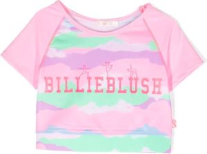 Billieblush logo-print T-shirt Roze