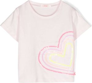 Billieblush sequin-embellished short-sleeved T-shirt 45S PINK