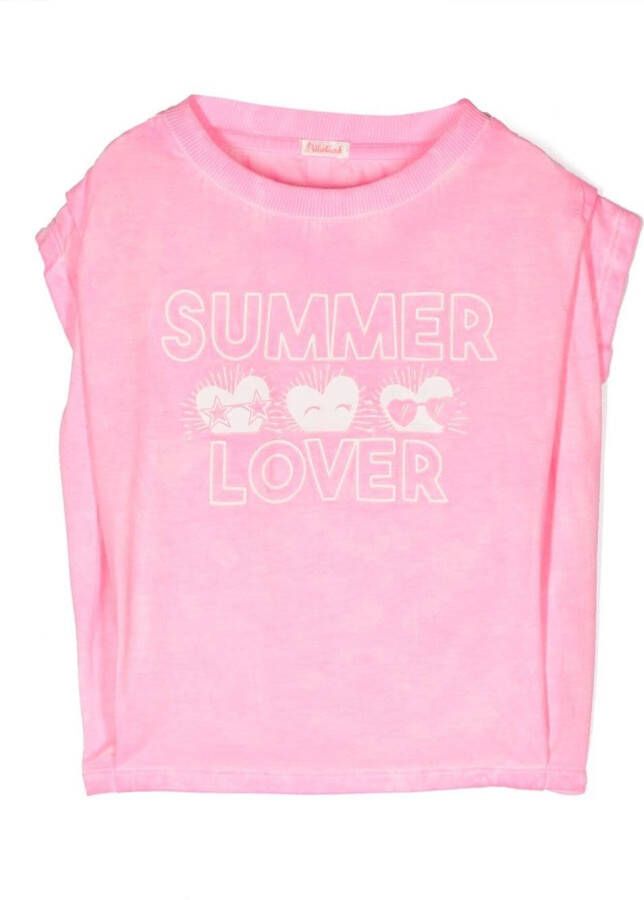 Billieblush T-shirt met tekst Roze