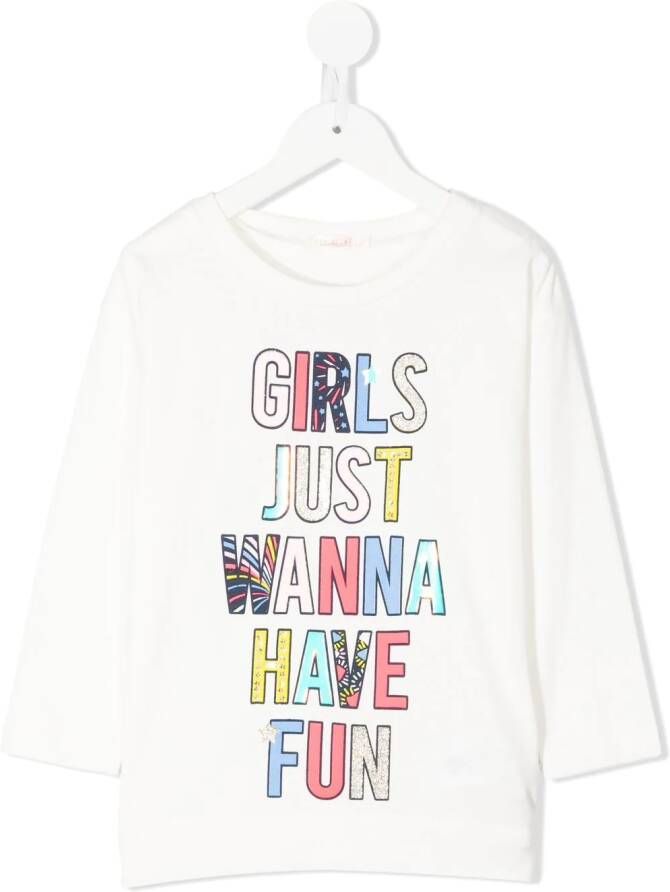 Billieblush T-shirt met tekst Wit