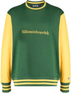 Billionaire Boys Club logo-embroidery two-tone sweatshirt Groen
