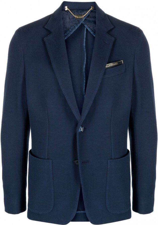 Billionaire Colbert met enkele rij knopen Blauw