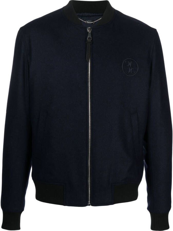 Billionaire Bomberjack met geborduurd logo Blauw