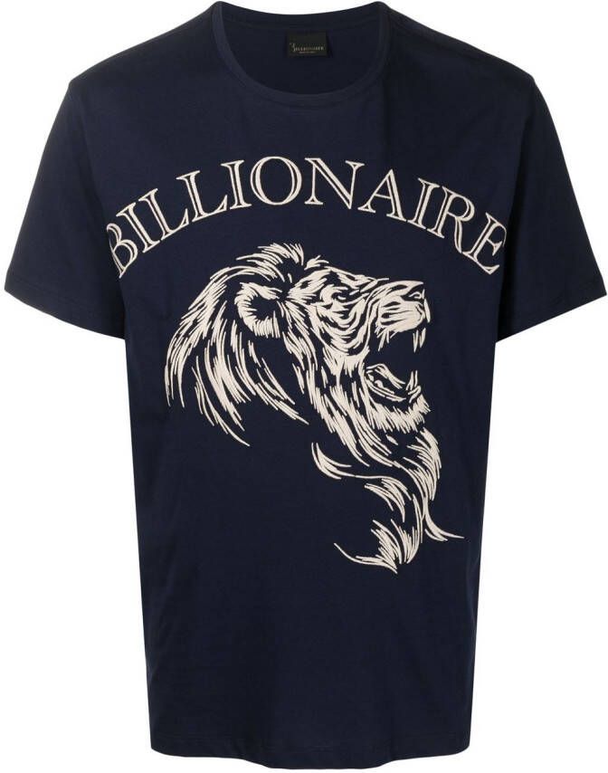 Billionaire T-shirt met grafische print Blauw