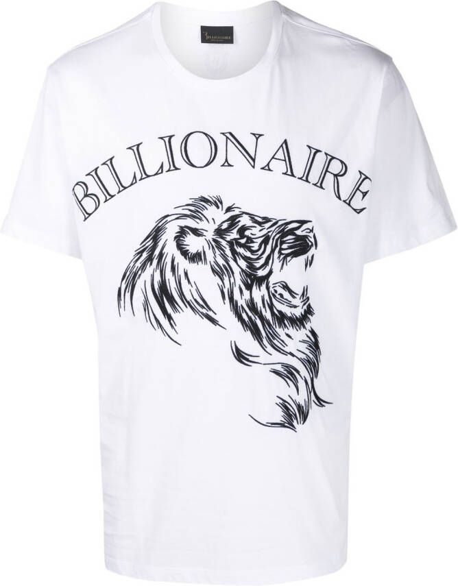 Billionaire T-shirt met grafische print Wit