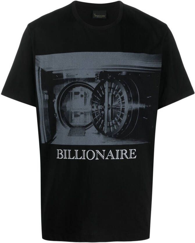 Billionaire T-shirt met grafische print Zwart