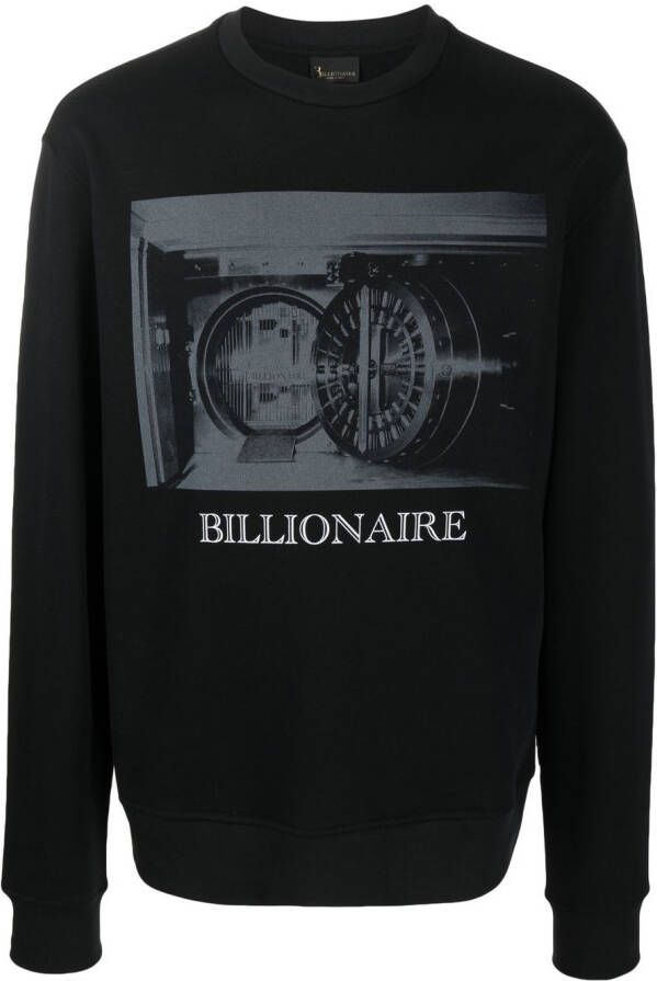 Billionaire Sweater met grafische print Zwart