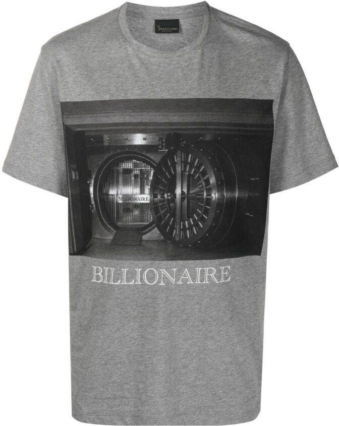 Billionaire T-shirt met grafische print Grijs