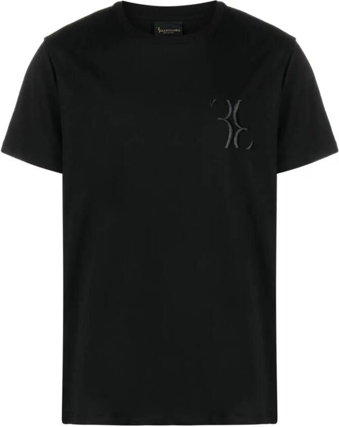 Billionaire T-shirt met geborduurd logo Zwart