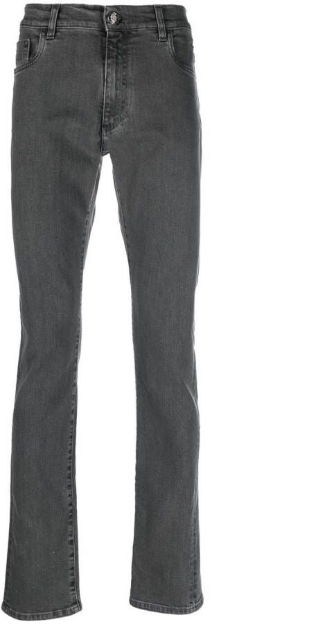Billionaire Jeans met logopatch Grijs
