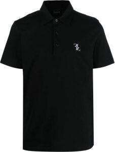 Billionaire logo-print short-sleeve polo shirt Zwart
