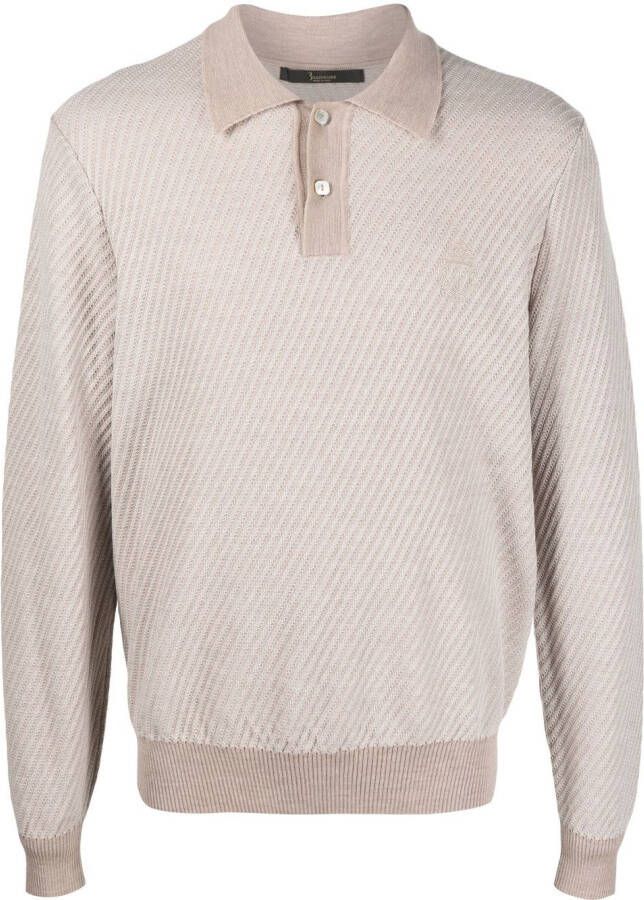 Billionaire Poloshirt met lange mouwen Beige