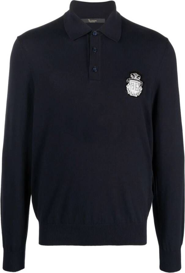 Billionaire Poloshirt met geborduurd logo Blauw