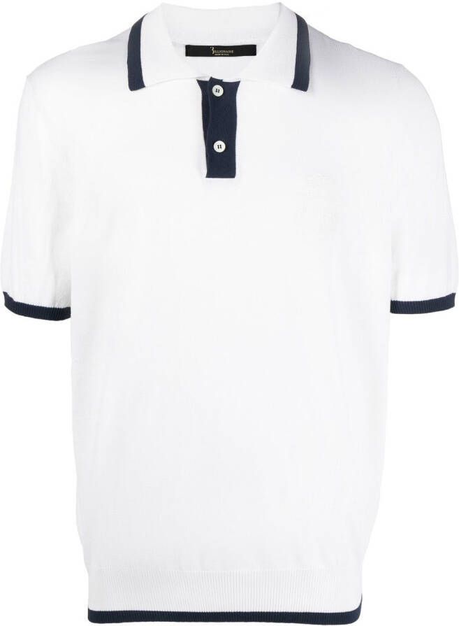 Billionaire Poloshirt met geborduurd logo Wit