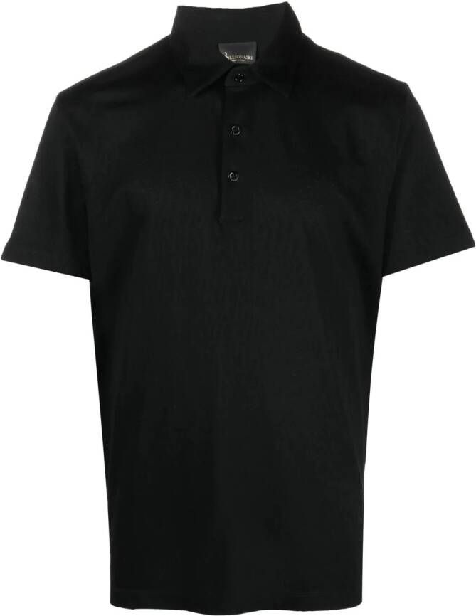 Billionaire Poloshirt met knopenbies Zwart