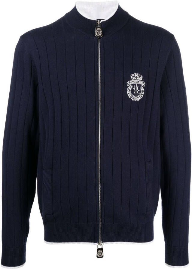 Billionaire Ribgebreide pullover Blauw