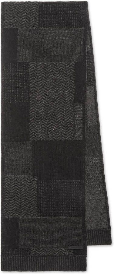 Billionaire Sjaal met patchwork Zwart