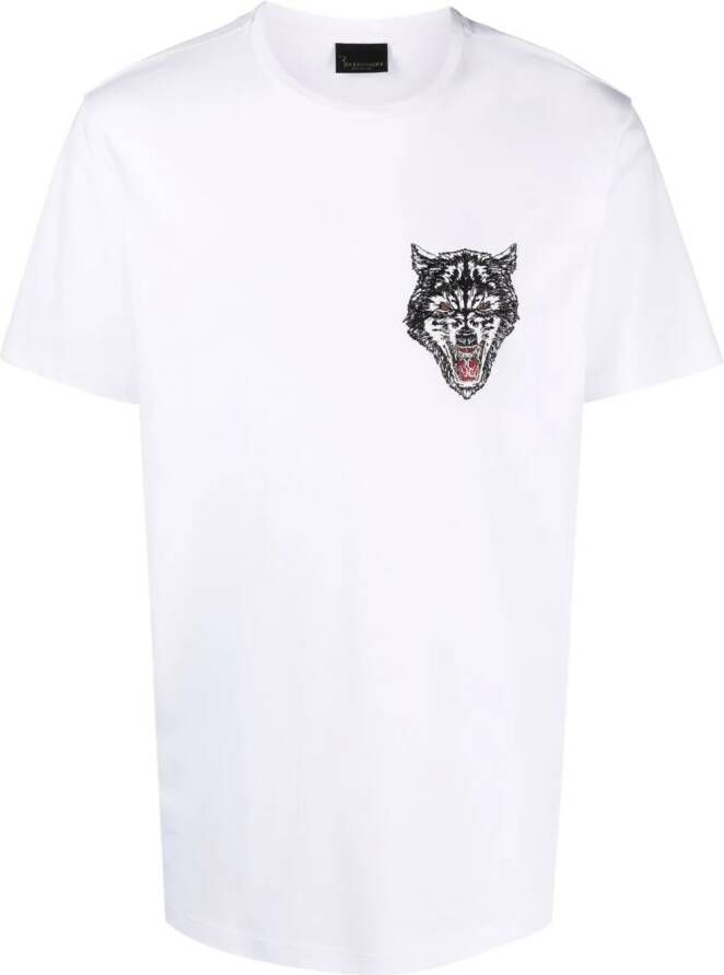 Billionaire T-shirt met borduurwerk Wit