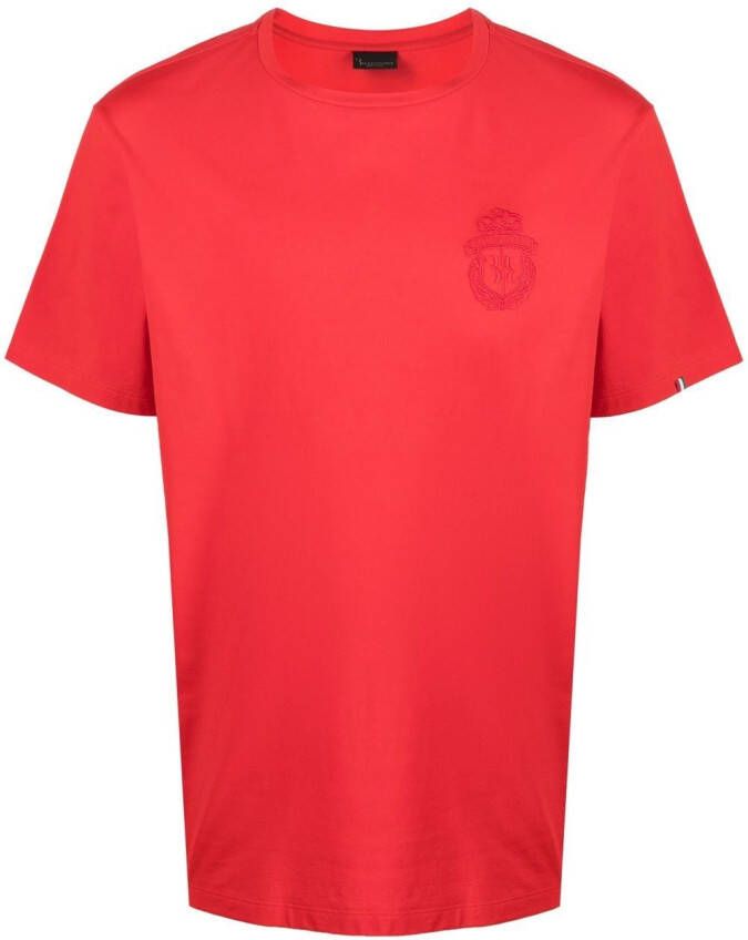 Billionaire T-shirt met geborduurd logo Rood