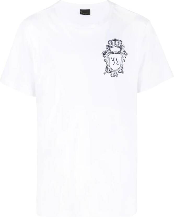 Billionaire T-shirt met geborduurd logo Wit