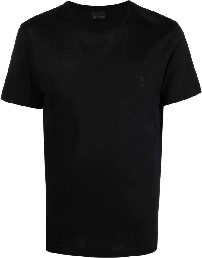 Billionaire T-shirt met geborduurd logo Zwart