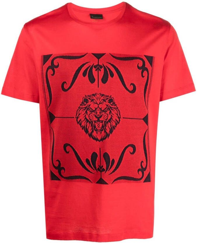 Billionaire T-shirt met grafische print Rood