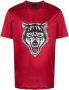 Billionaire T-shirt met wolfprint Rood - Thumbnail 1