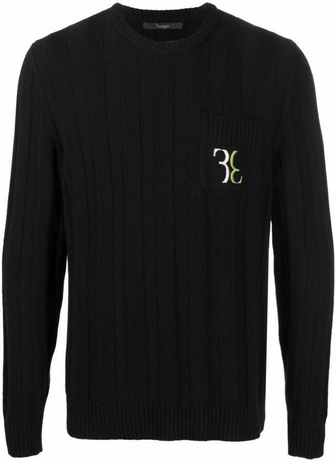 Billionaire Trui met geborduurd logo Zwart