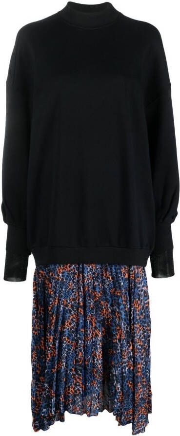 Bimba y Lola Blousejurk met dierenprint Zwart