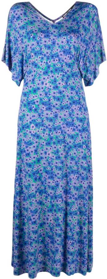 Bimba y Lola Midi-jurk met bloemenprint Blauw