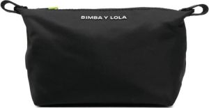 Bimba y Lola Make-up tas met logoplakkaat Zwart