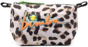 Bimba y Lola Make-up tas met luipaardprint Beige