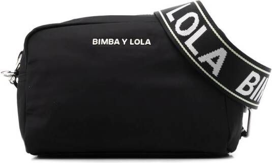 Bimba y Lola Schoudertas met logoplakkaat Zwart