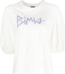 Bimba y Lola T-shirt met cropped mouwen Wit