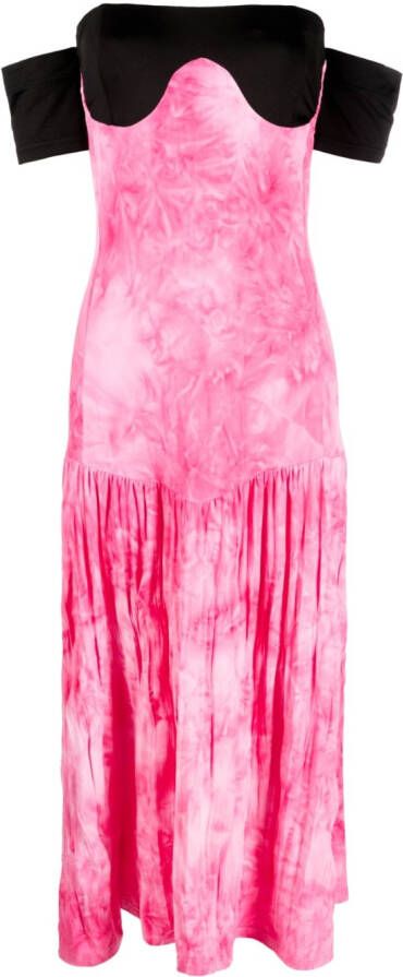 Bimba y Lola Off-shoulder jurk Roze