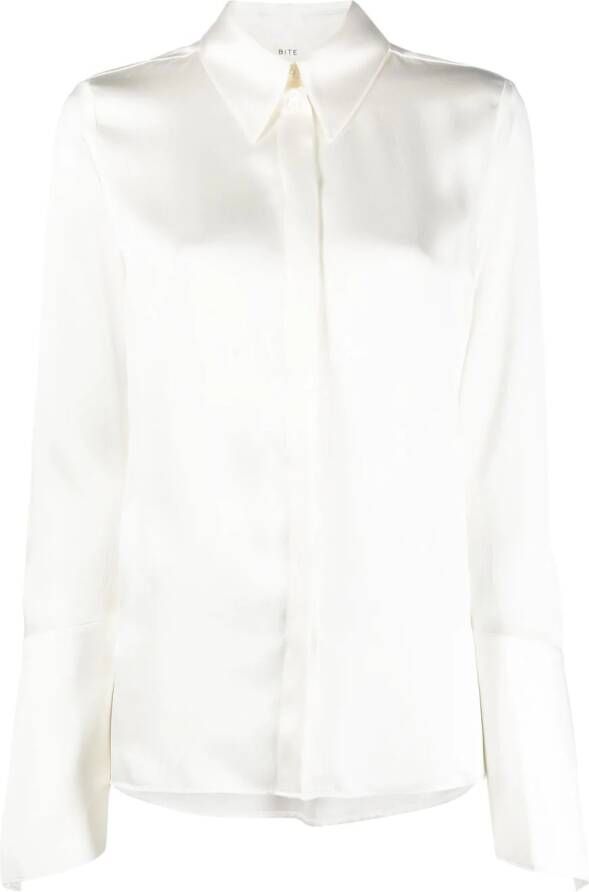 BITE Studios Zijden blouse Wit