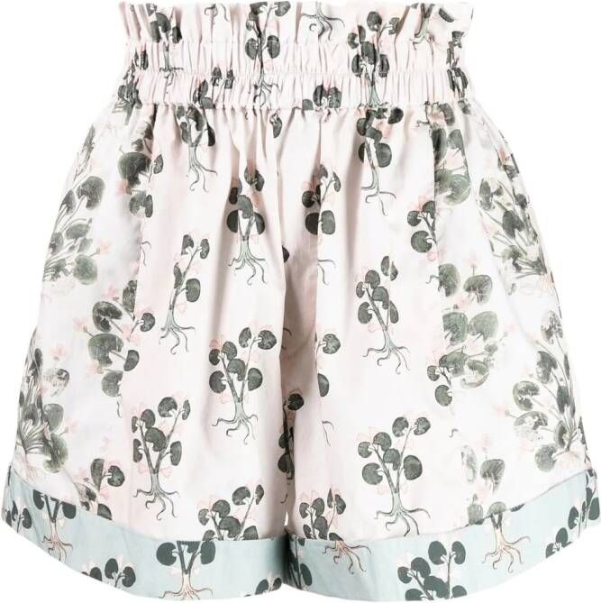 Biyan Shorts met bloemenprint Groen