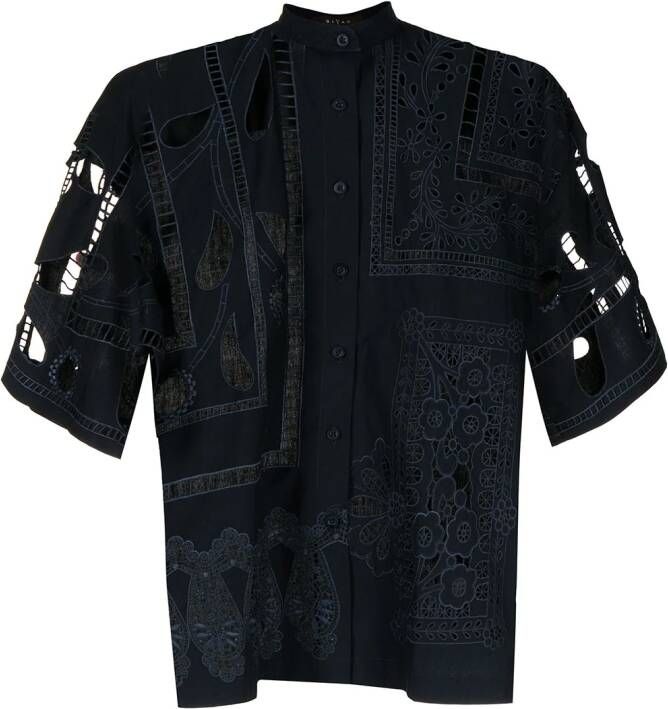 Biyan Uitgesneden blouse Blauw