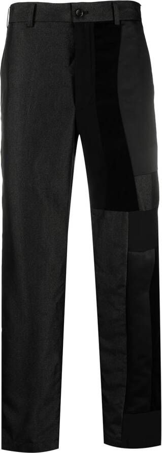 Black Comme Des Garçons Broek met patchwork Zwart