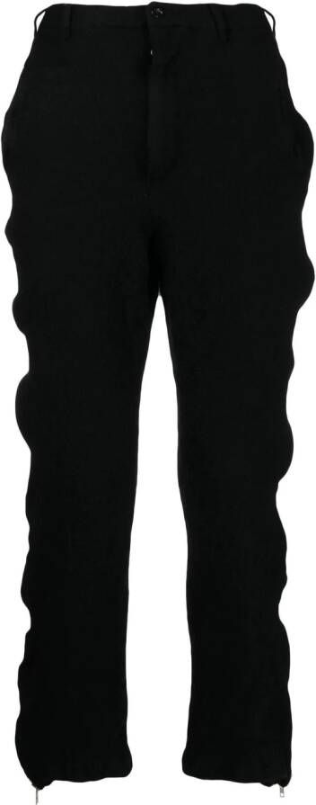 Black Comme Des Garçons Broek met rits afwerking Zwart
