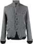 Black Comme Des Garçons Geruite blazer Grijs - Thumbnail 1