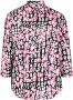 Black Comme Des Garçons Overhemd met luipaardprint Roze - Thumbnail 1