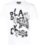 Black Comme Des Garçons T-shirt met logoprint Wit - Thumbnail 1