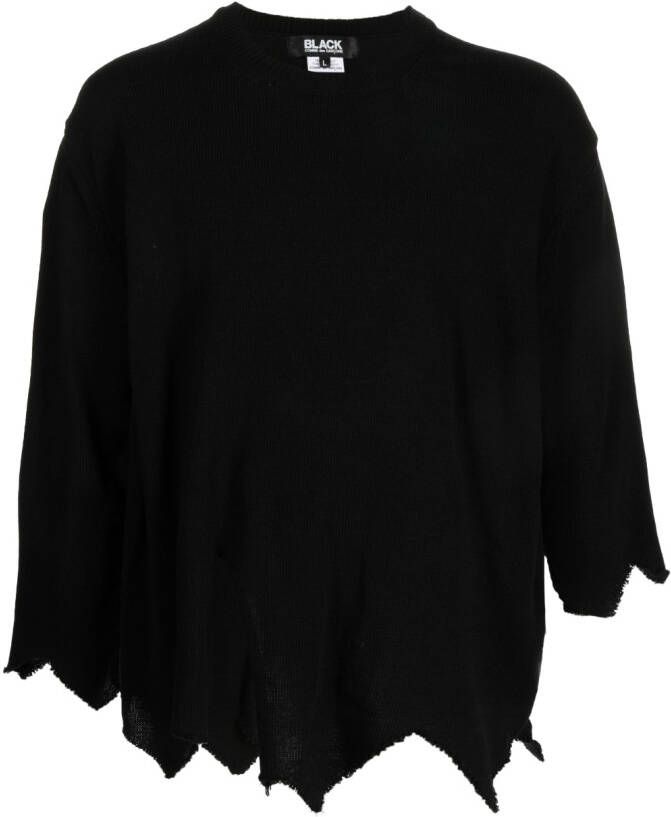 Black Comme Des Garçons Oversized T-shirt Zwart