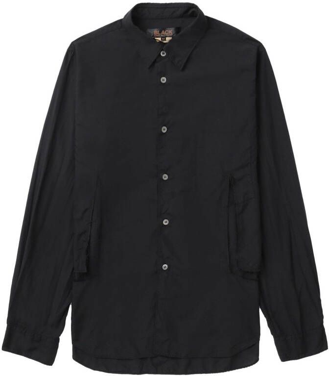 Black Comme Des Garçons Shirt met gescheurd detail Zwart