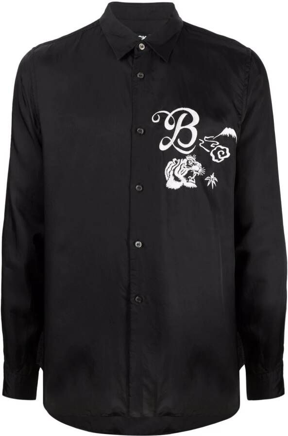 Black Comme Des Garçons Shirt met geborduurd detail Zwart